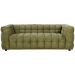3-SITZER-SOFA Struktur Olivgrün  - Schwarz/Olivgrün, Design, Holz/Kunststoff (218/71/90cm) - Carryhome