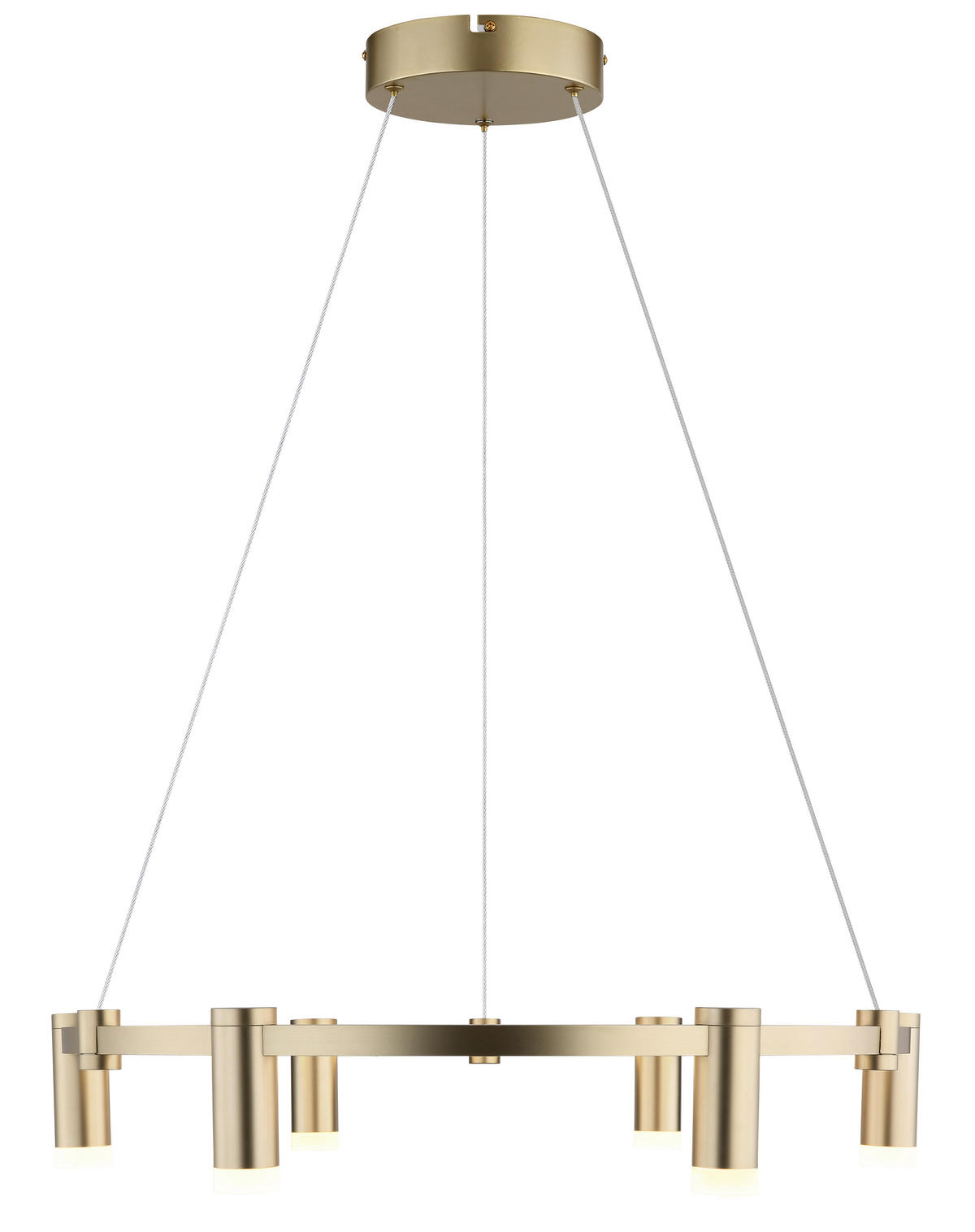 LED-HÄNGELEUCHTE 62/120 cm  - Transparent/Goldfarben, Design, Kunststoff/Metall (62/120cm) - Globo