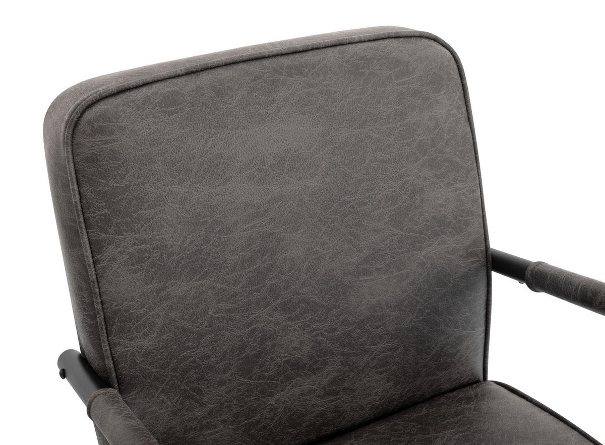 RELAXAČNÍ KŘESLO S TABURETEM, textil, šedá - šedá/černá, Design, kov/textil (80/85/57cm) - Livetastic