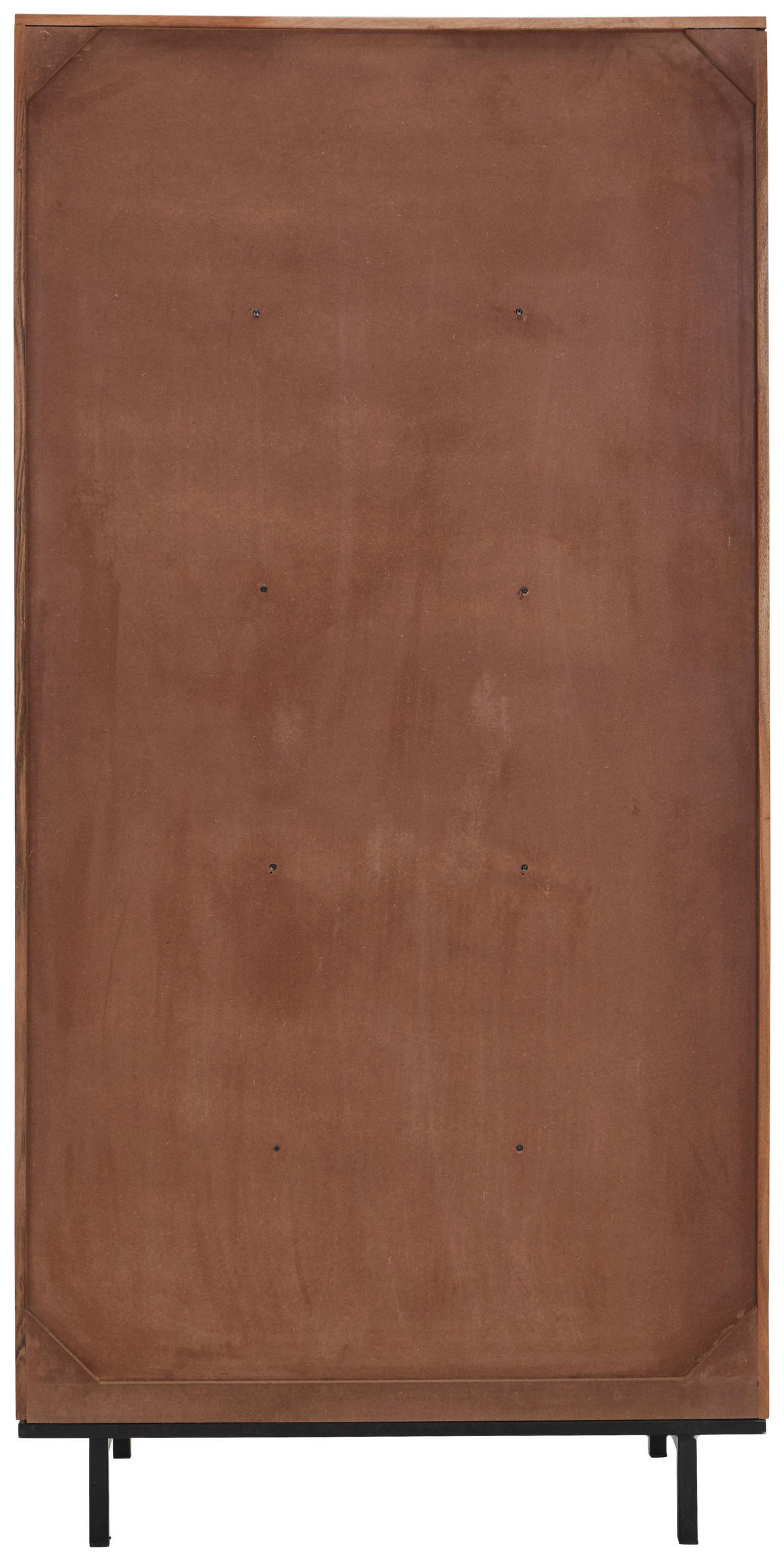 VITRINE in furniert, massiv Akazie Naturfarben  - Transparent/Schwarz, KONVENTIONELL, Glas/Holz (99/200/42cm) - Livetastic