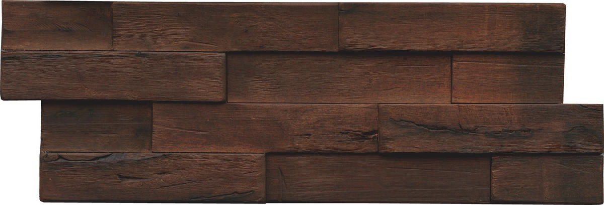 WANDVERKLEIDUNG 9 Stück  - Dunkelbraun, Basics, Holz (56/20/2cm)