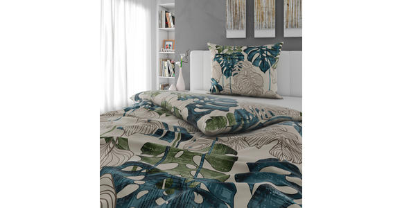 BETTWÄSCHE CUBY Satin 140/200 cm  - Petrol, KONVENTIONELL, Textil (140/200cm) - Novel