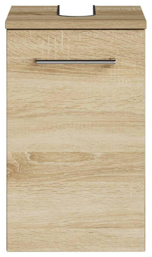 WASCHBECKENUNTERSCHRANK 30/49,8/33,3 cm  - Chromfarben/Eiche Bianco, KONVENTIONELL, Holzwerkstoff/Metall (30/49,8/33,3cm) - Sadena