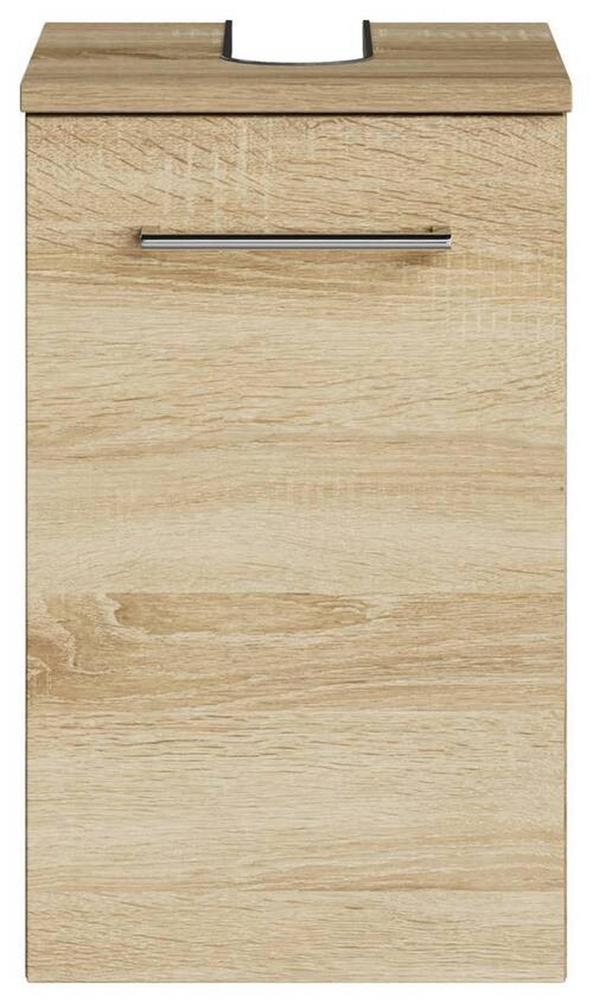 WASCHBECKENUNTERSCHRANK 30/49,8/33,3 cm  - Chromfarben/Eiche Bianco, KONVENTIONELL, Holzwerkstoff/Metall (30/49,8/33,3cm) - Sadena