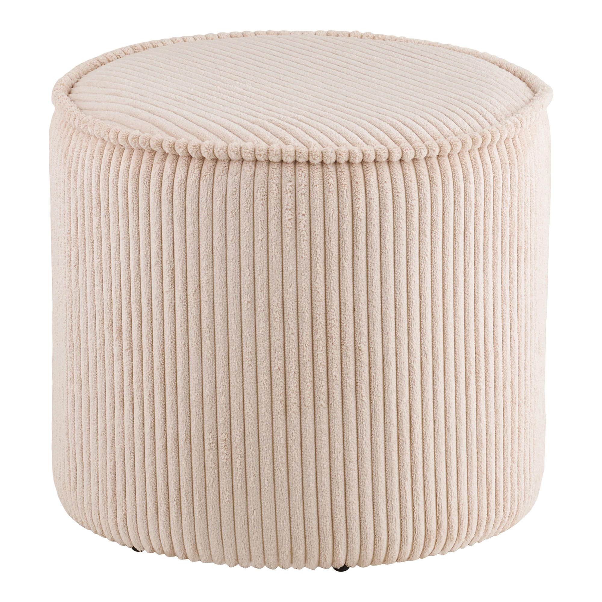POUF in Beige Textil  - Beige, Design, Textil (40/35/40cm) - MID.YOU