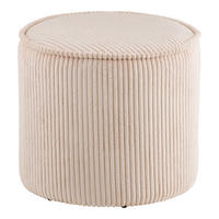 POUF in Beige Textil  - Beige, Design, Textil (40/35/40cm) - MID.YOU