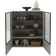 HIGHBOARD 121,9/138,3/37,1 cm  - Schwarz/Grau, Design, Glas/Holzwerkstoff (121,9/138,3/37,1cm) - Dieter Knoll