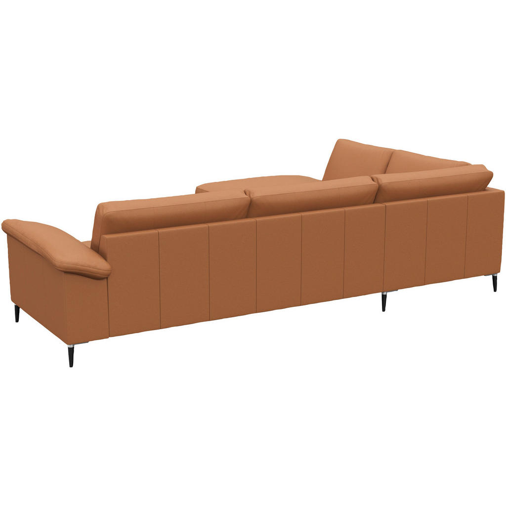 Thumbnail - Livetastic Ecksofa, Cognac, Leder, Echtleder, Color-Finish-Leder, 5-Sitzer, Füllung: Schaumstoff, Federn,Schaumstoff, Ot...