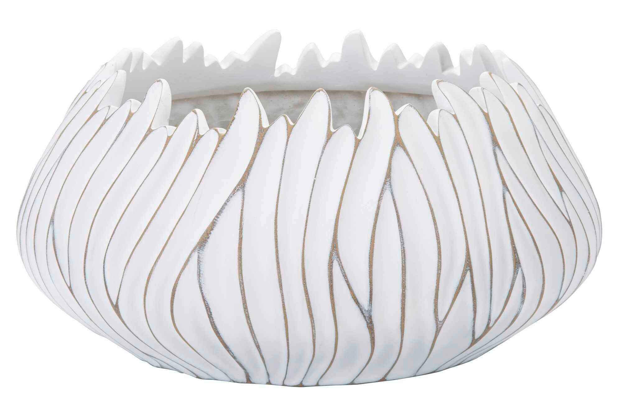 Vase Polyresin Honduras  - Weiß, Basics, Kunststoff (40/20/40cm)