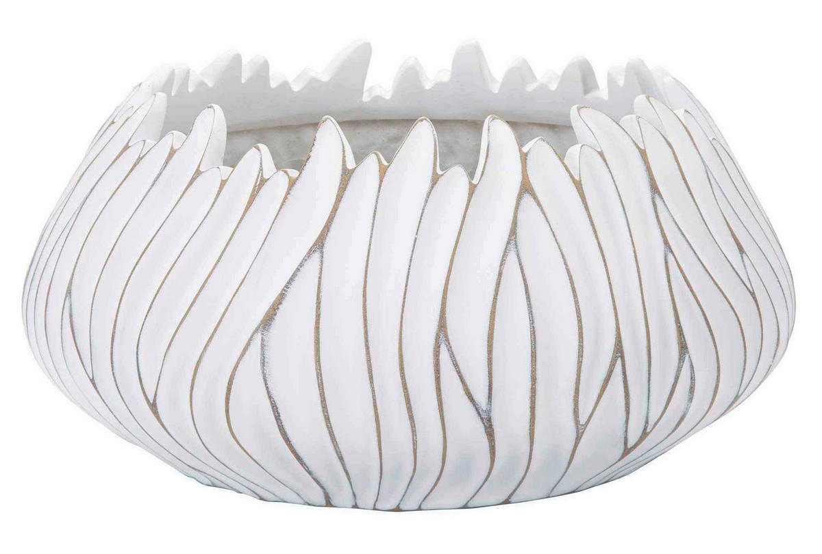 Vase Polyresin Honduras  - Weiß, Basics, Kunststoff (40/20/40cm)