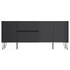 SIDEBOARD Posseik Industrial  in 177/75,8/42 cm  - Eichefarben/Graphitfarben, Design, Holzwerkstoff/Metall (177/75,8/42cm) - P & B