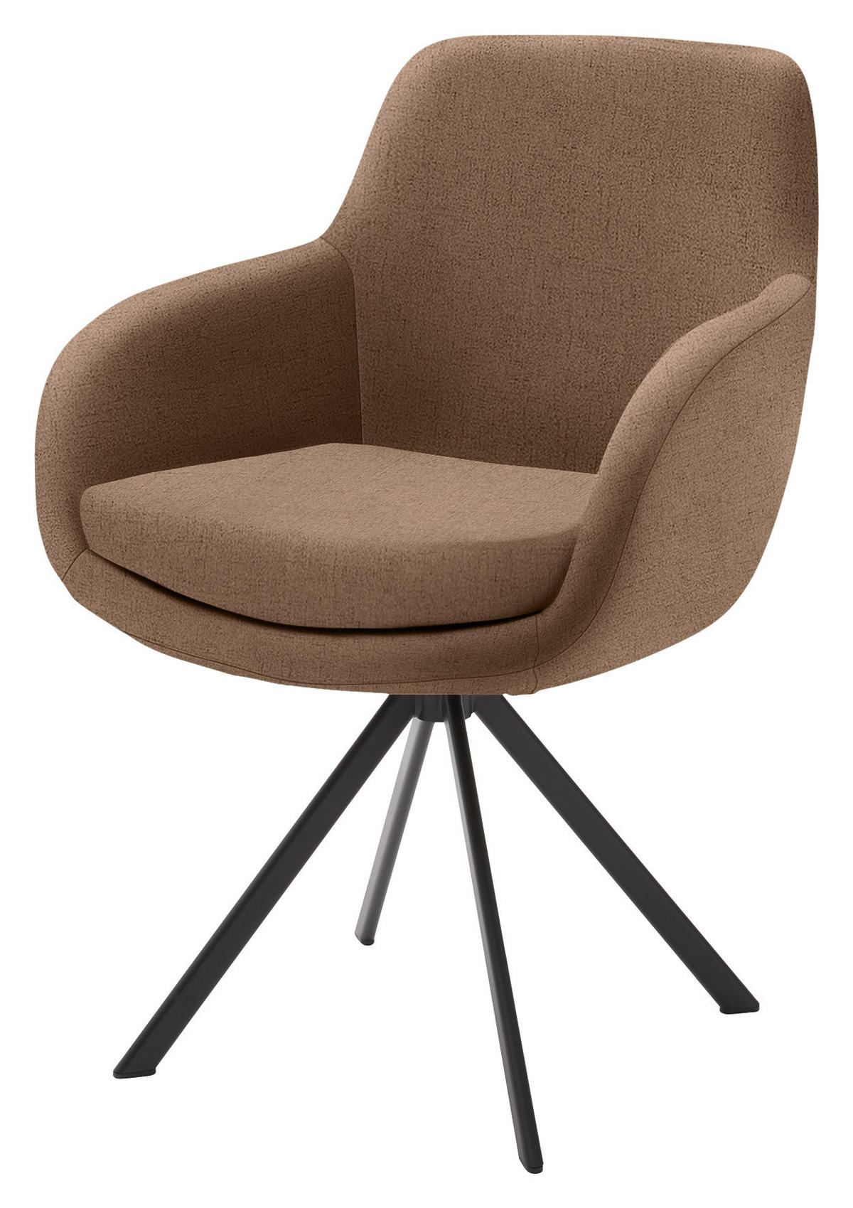 ARMLEHNSTUHL  in Eisen Flachgewebe  - Schwarz/Braun, Design, Textil/Metall (62/86/66cm) - Musterring