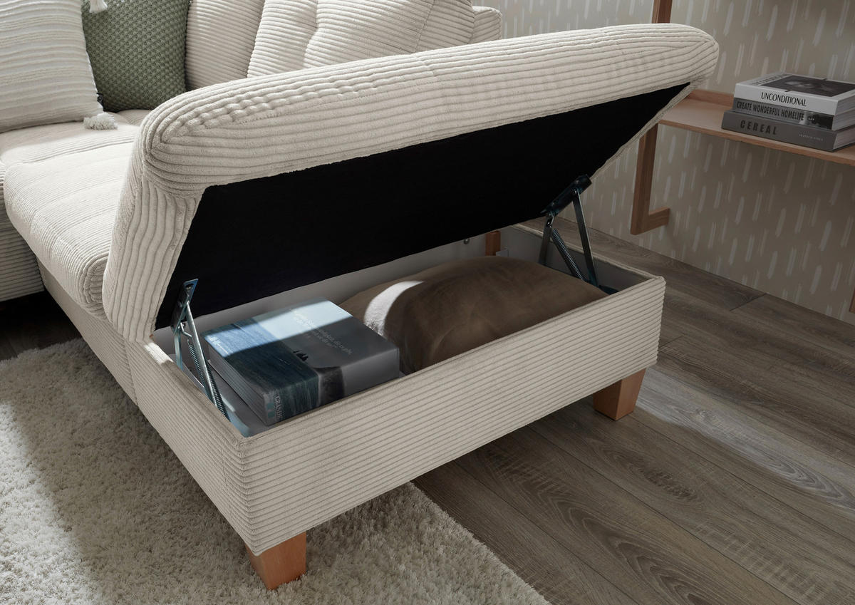 SOFFA i manchester beige  - beige/ekfärgad, Klassisk, trä/textil (170/324/220cm) - MID.YOU