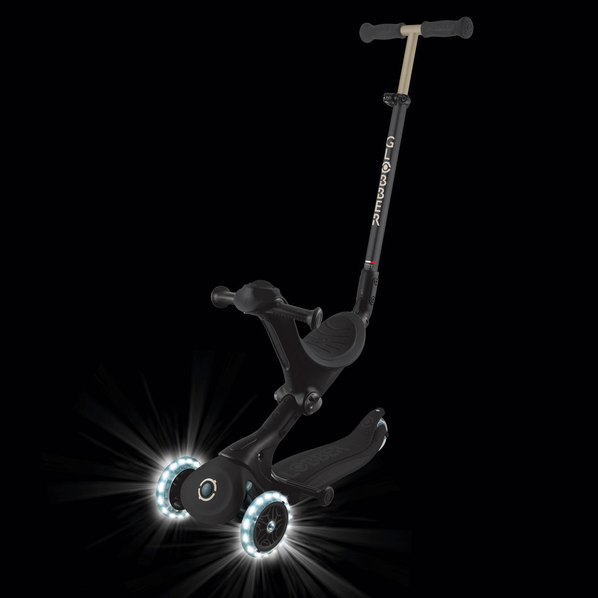 LAUFRAD GO-UP DELUXE LIGHTS  - Schwarz, Basics, Kunststoff/Metall (64/22/98,5cm) - GLOBBER