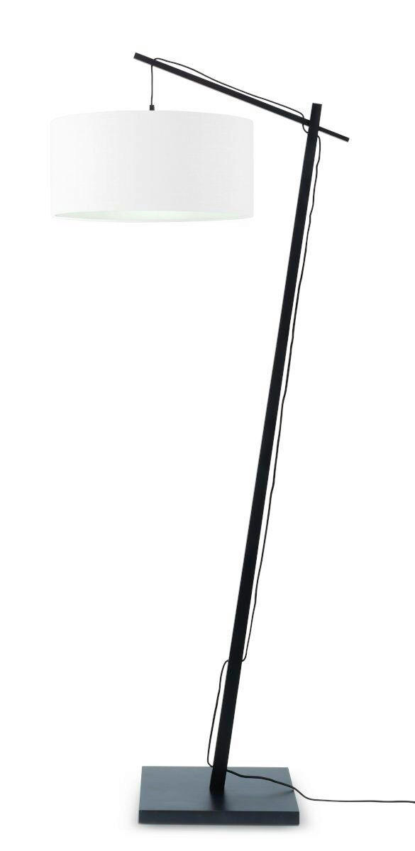 STOJACÍ LAMPA, 47/176/23 cm  - bílá/černá, Design, textil/přírodní materiály (47/176/23cm) - Good & Mojo