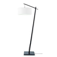 STOJACÍ LAMPA, 47/176/23 cm  - bílá/černá, Design, textil/přírodní materiály (47/176/23cm) - Good & Mojo