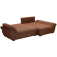 ECKSOFA Haselnussfarben Flachgewebe - Schwarz/Haselnussfarben, Design, Kunststoff/Textil (278/175cm) - Xora