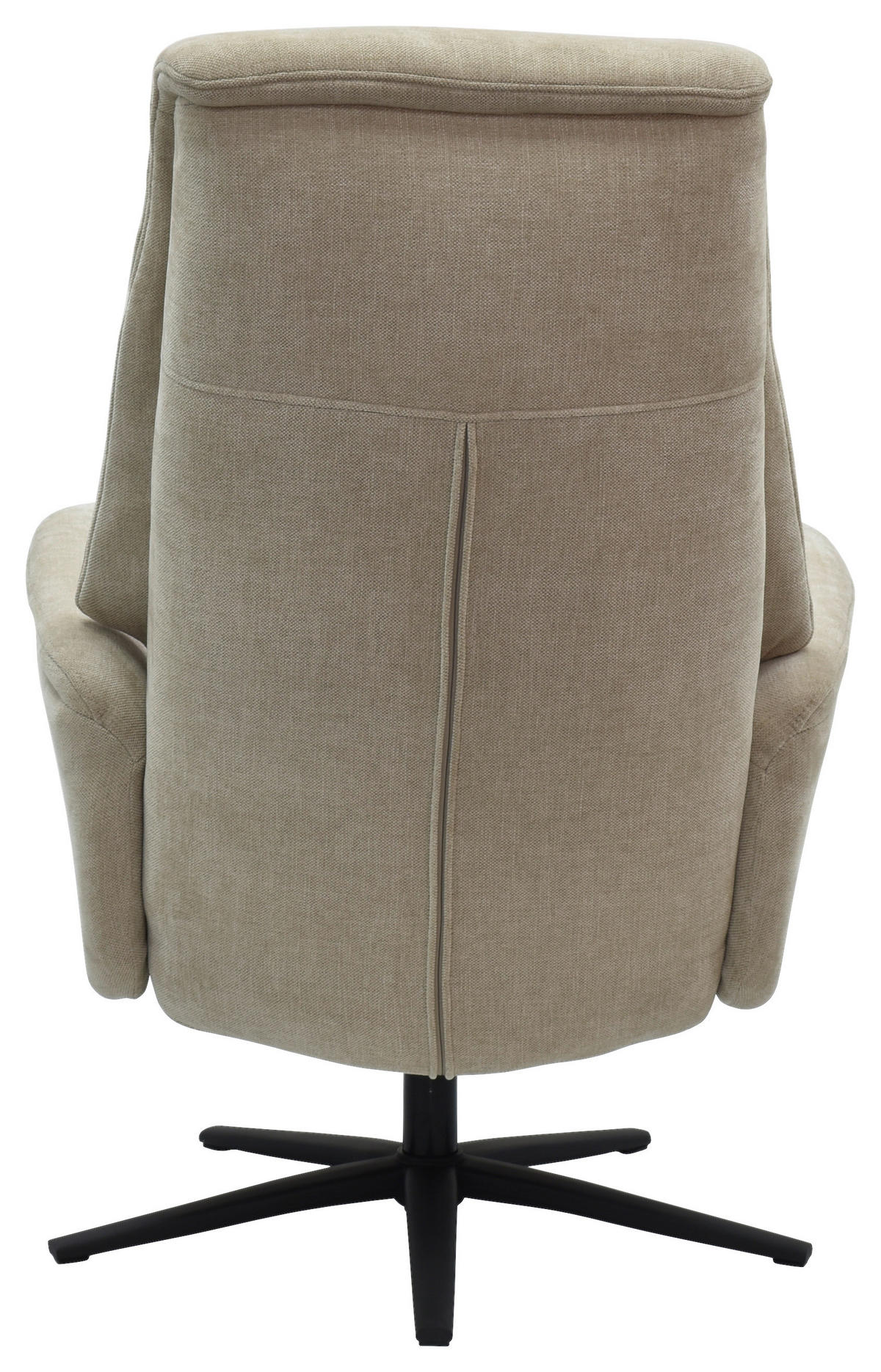 RELAXSESSELSET RELAVO Webstoff Hocker    - Beige/Schwarz, Design, Textil/Metall (72/109/86/111/81cm) - Livetastic