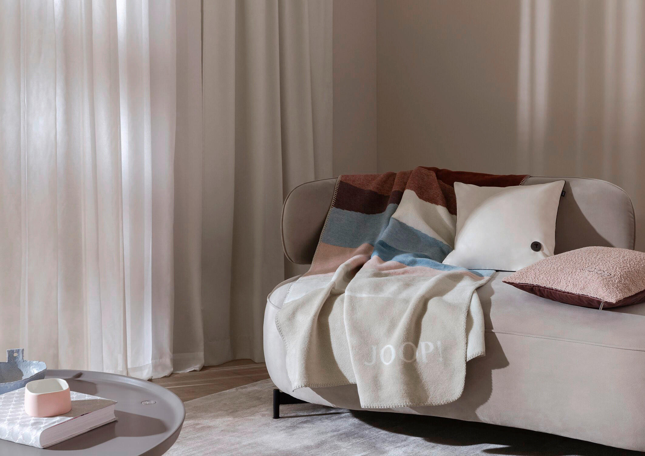 KISSENHÜLLE J!Essential 40/40 cm - Creme, Basics, Textil (40/40cm) - Joop!