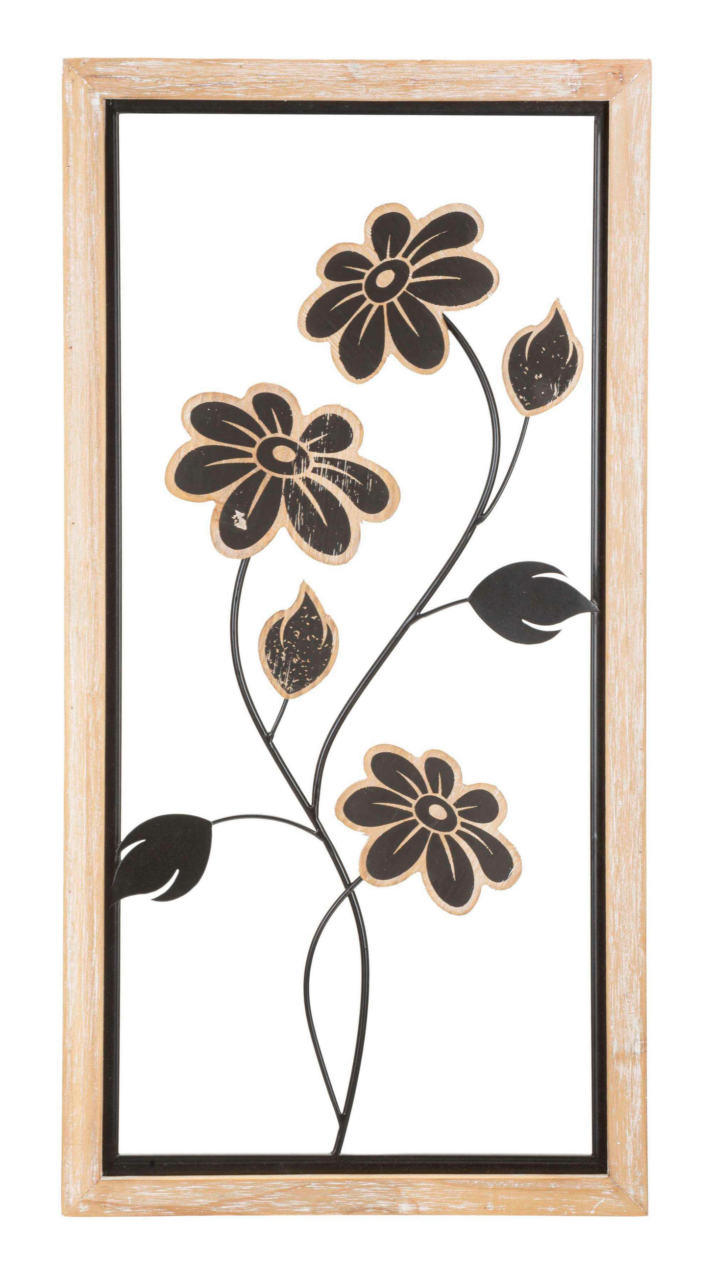 Mauro Ferretti Wanddeko Braun, Schwarz 60x30x2.5 cm