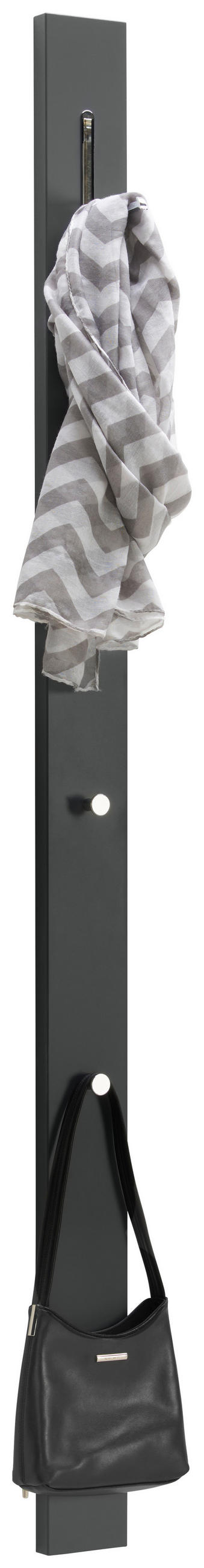 Thumbnail - Moderano Garderobenpaneel, Anthrazit, Metall, Holzwerkstoff, 10x165x5 cm, Aufhängemöglichkeit, Garderobe, Garderobenpane...