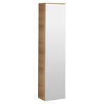 MIDISCHRANK 30/121/17 cm  - Chromfarben/Eichefarben, Design, Glas/Holzwerkstoff (30/121/17cm) - Dieter Knoll