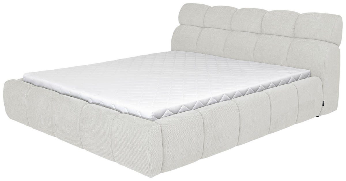 POLSTERBETT Lattenrost, Bettkasten 140/200 cm  in Creme  - Creme/Schwarz, Design, Holz/Kunststoff (140/200cm) - Esposa