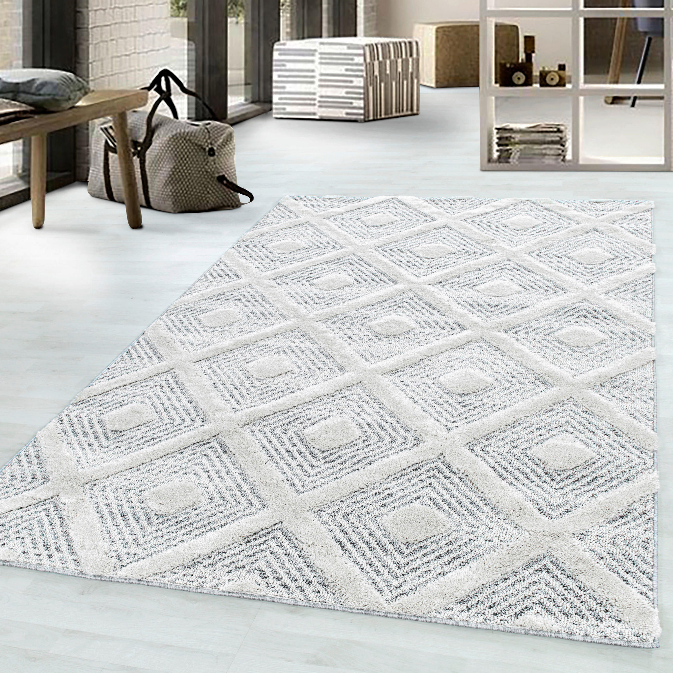 WEBTEPPICH 80/150 cm Pisa 4707 grau Grau  - Grau, KONVENTIONELL, Textil (80/150cm)