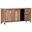 SIDEBOARD 170/80/44 cm  - Schwarz/Akaziefarben, LIFESTYLE, Glas/Holz (170/80/44cm) - Landscape