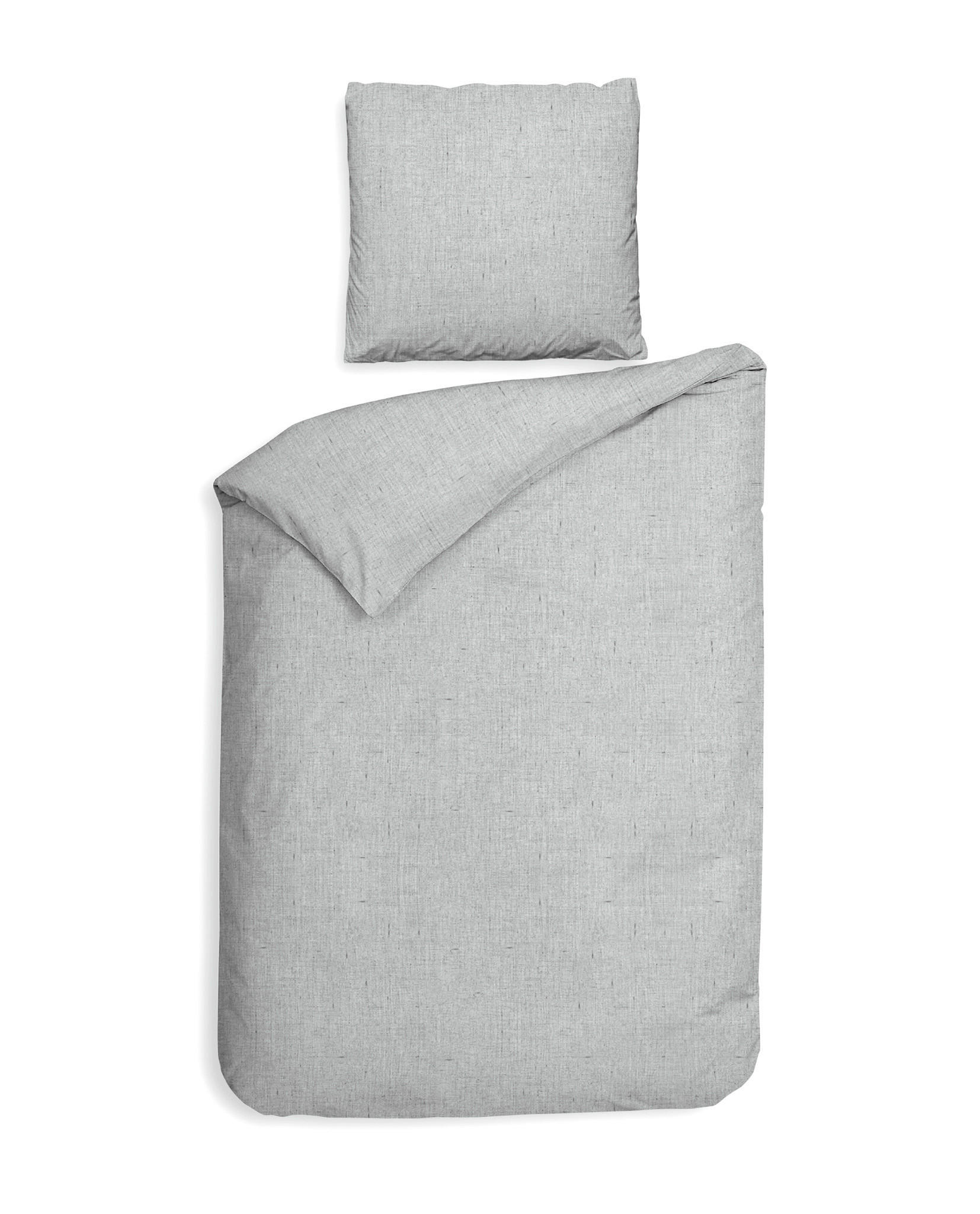 BETTWÄSCHE Franela Flanell 155/220 cm  - Hellgrau, Basics, Textil (155/220cm)