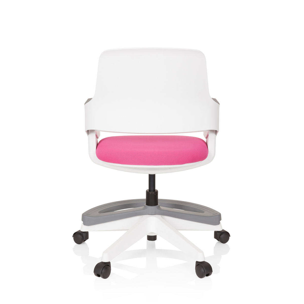 JUGENDDREHSTUHL Pink  - Pink/Weiß, Basics, Kunststoff (53/80-93/60cm) - MID.YOU