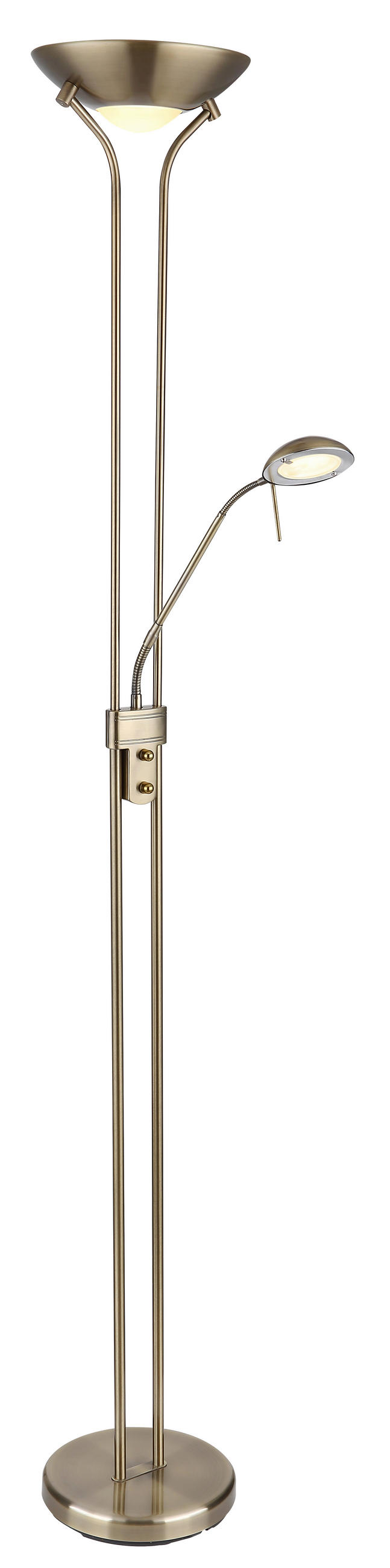 LED-DECKENFLUTER - Messingfarben, Basics, Glas/Metall (25,5/180cm) - Globo