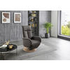 RELAXSESSEL Mikrofaser Anthrazit  - Eiche Bianco/Anthrazit, KONVENTIONELL, Holz/Textil (75/112/82cm) - Sit & More