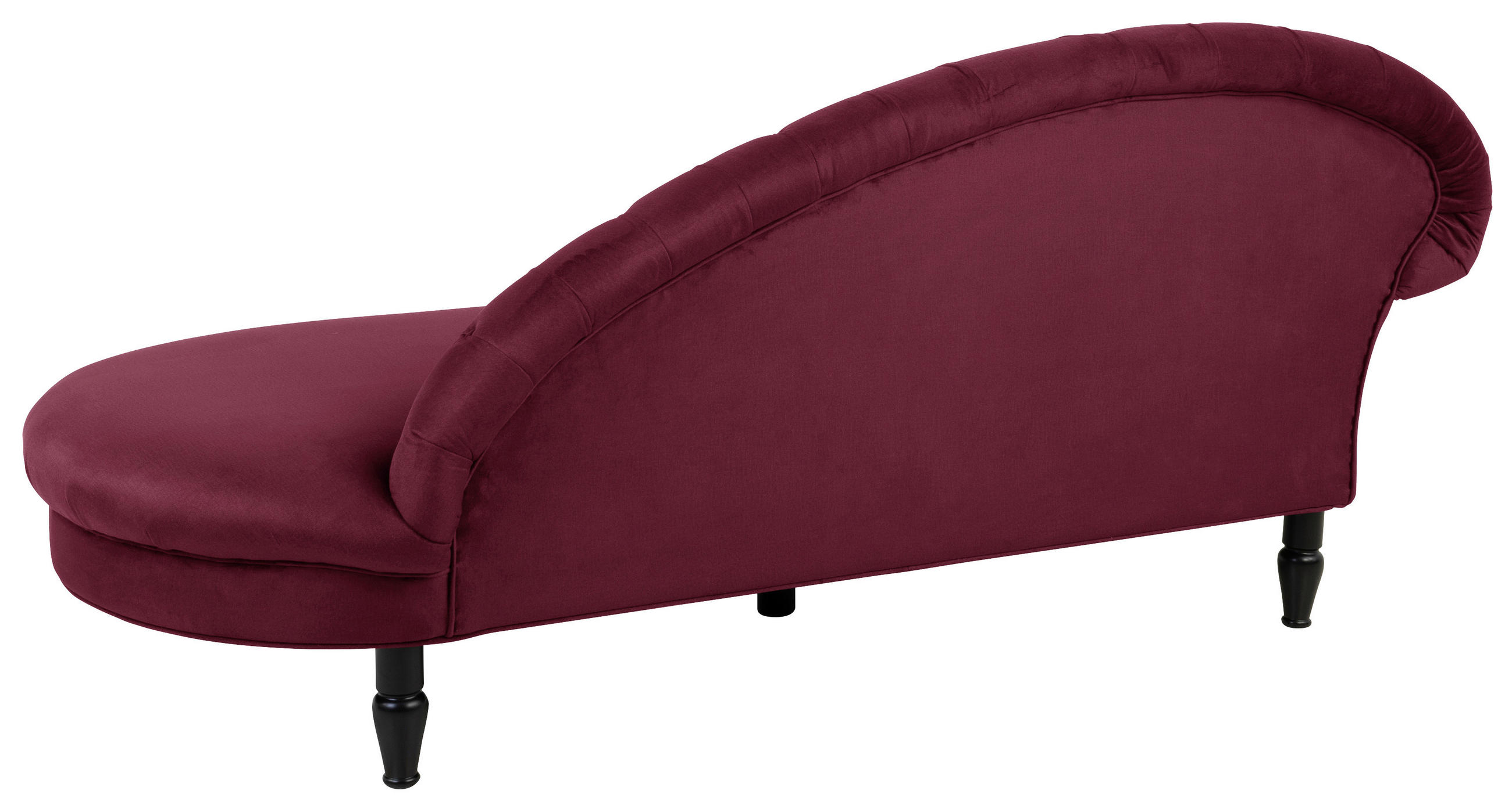 RÉCAMIERE Rot Velours  - Rot/Schwarz, Design, Holz/Textil (216/91/103cm) - MID.YOU
