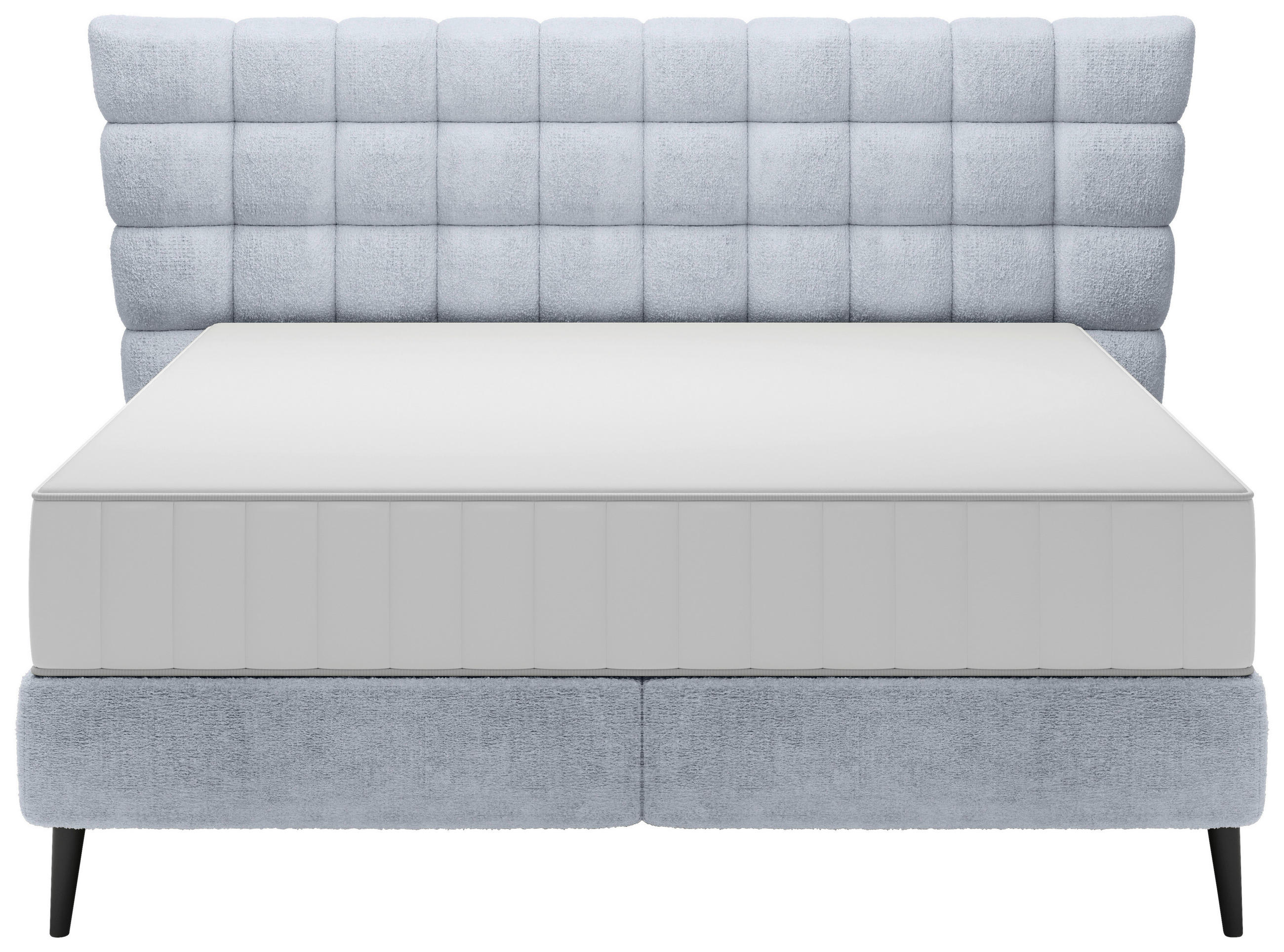 BOXSPRINGOVÁ POSTEĽ, 180/200 cm, sivá - čierna/sivá, Design, drevo/kompozitné drevo (180/200cm) - Esposa