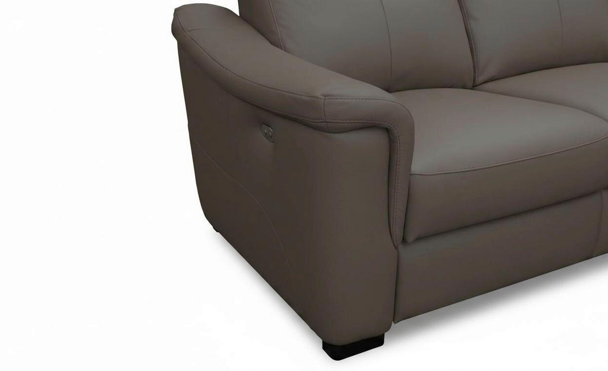 ECKSOFA Echtleder Dunkelbraun  - Wengefarben/Dunkelbraun, Design, Leder/Holz (260/229cm) - Livetastic