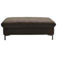 HOCKER in Textil Dunkelbraun  - Dunkelbraun/Schwarz, Design, Textil (124/46/68cm) - Xora