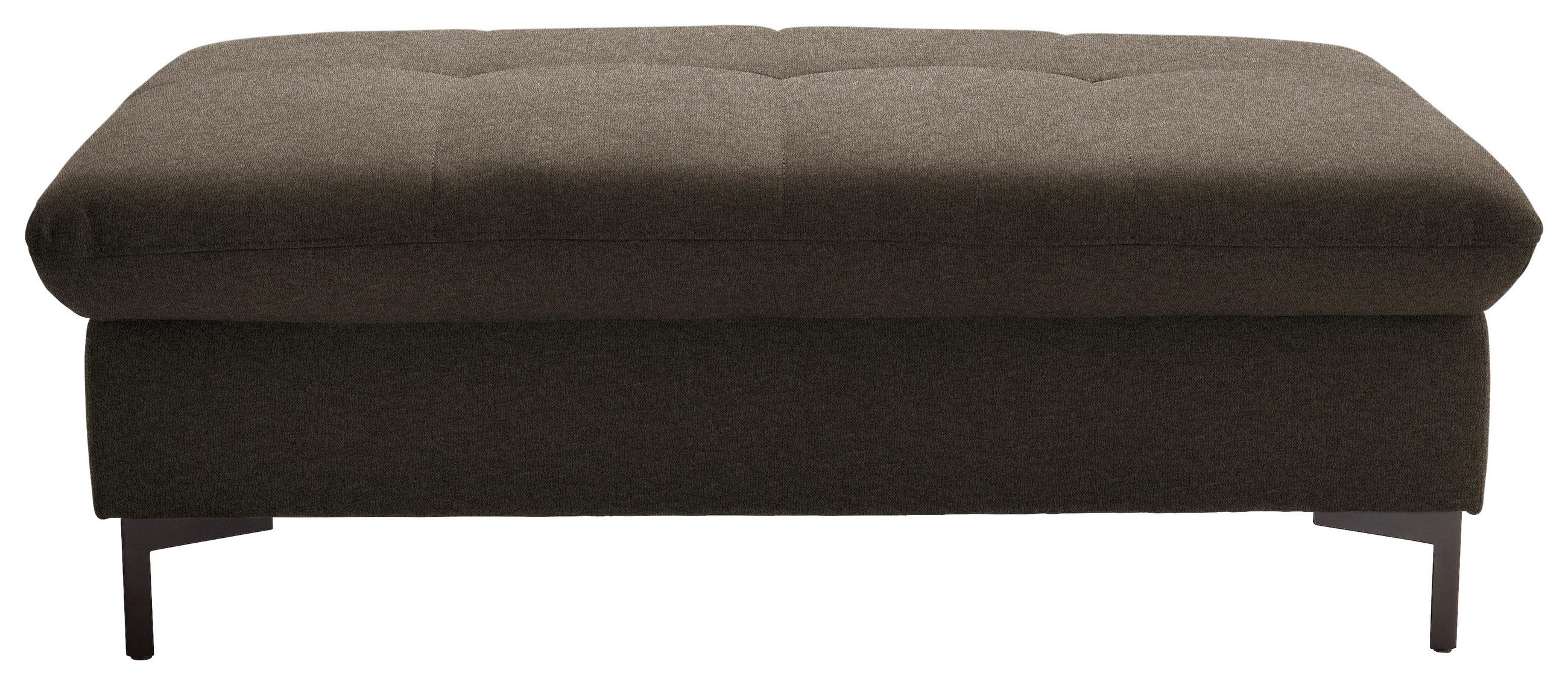 HOCKER in Textil Dunkelbraun  - Dunkelbraun/Schwarz, Design, Textil (124/46/68cm) - Xora