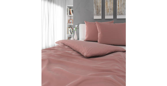 BETTWÄSCHE TANJA Satin 200/200 cm - Altrosa, Basics, Textil (200/200cm) - Novel