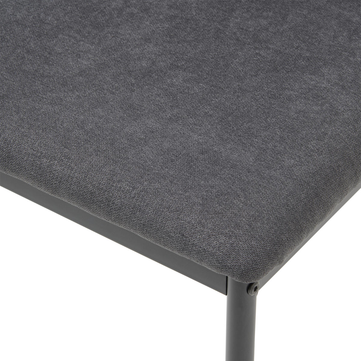 STUHL  in Eisen Mikrofaser Metall, Textil  - Dunkelgrau/Grau, KONVENTIONELL, Textil/Metall (43/93/54cm) - MID.YOU