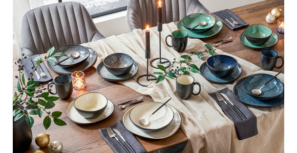 KOMBISERVICE SØREN BLUE 10-teilig  - Blau, Trend, Keramik - Novel