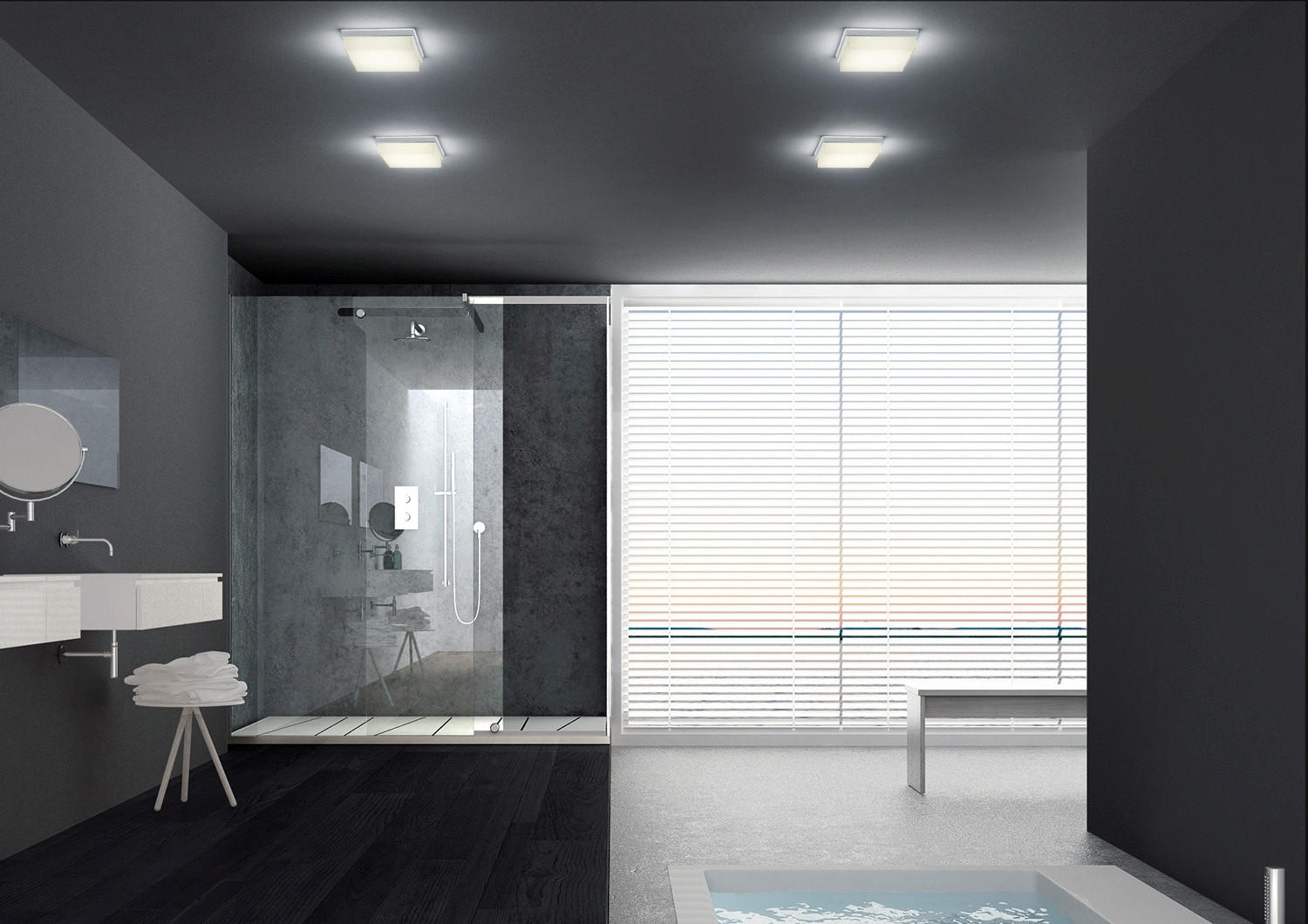 LED-DECKENLEUCHTE Cosi 11/11/5 cm - Chromfarben, Design, Glas/Metall (11/11/5cm) - Helestra