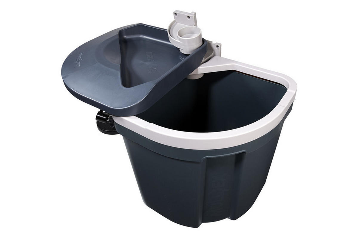 EINBAUABFALLSAMMLER 35 l  Kunststoff  - Grau, Basics, Kunststoff (37/41/35cm) - HKT