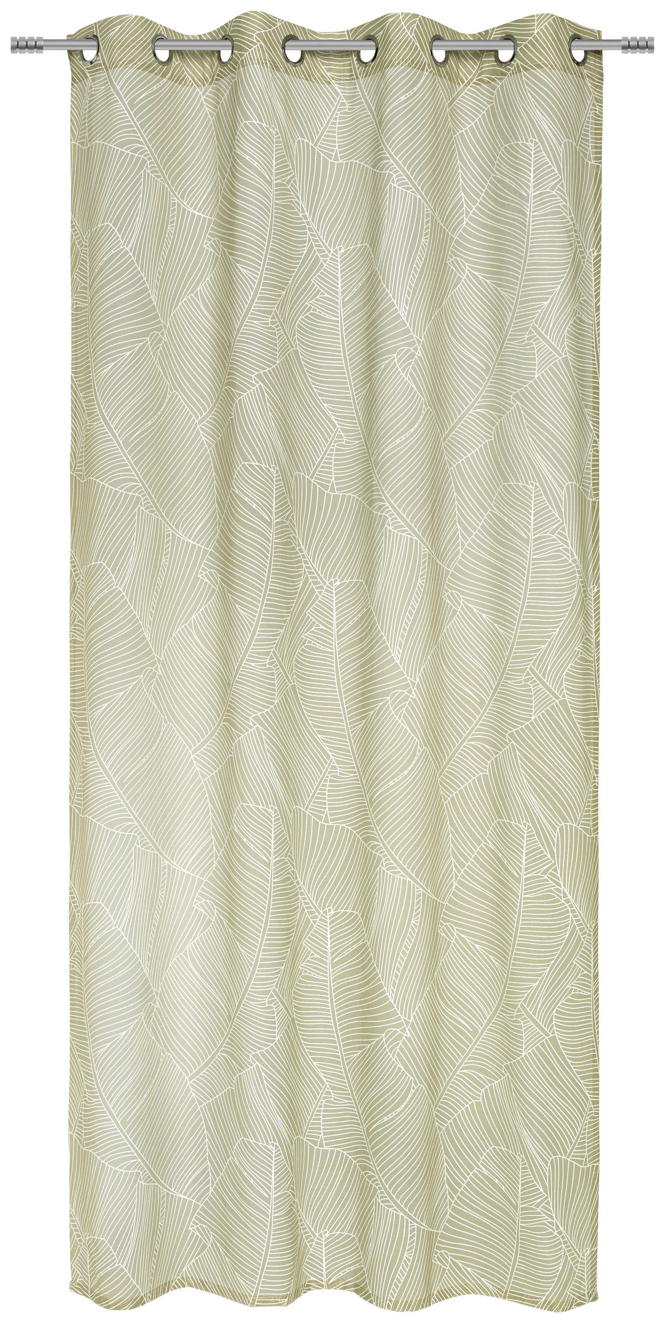 ZAVESA Z OBROČKI AURORA  pol prosojno  135/245 cm   - zelena, Design, tekstil (135/245cm) - Esposa