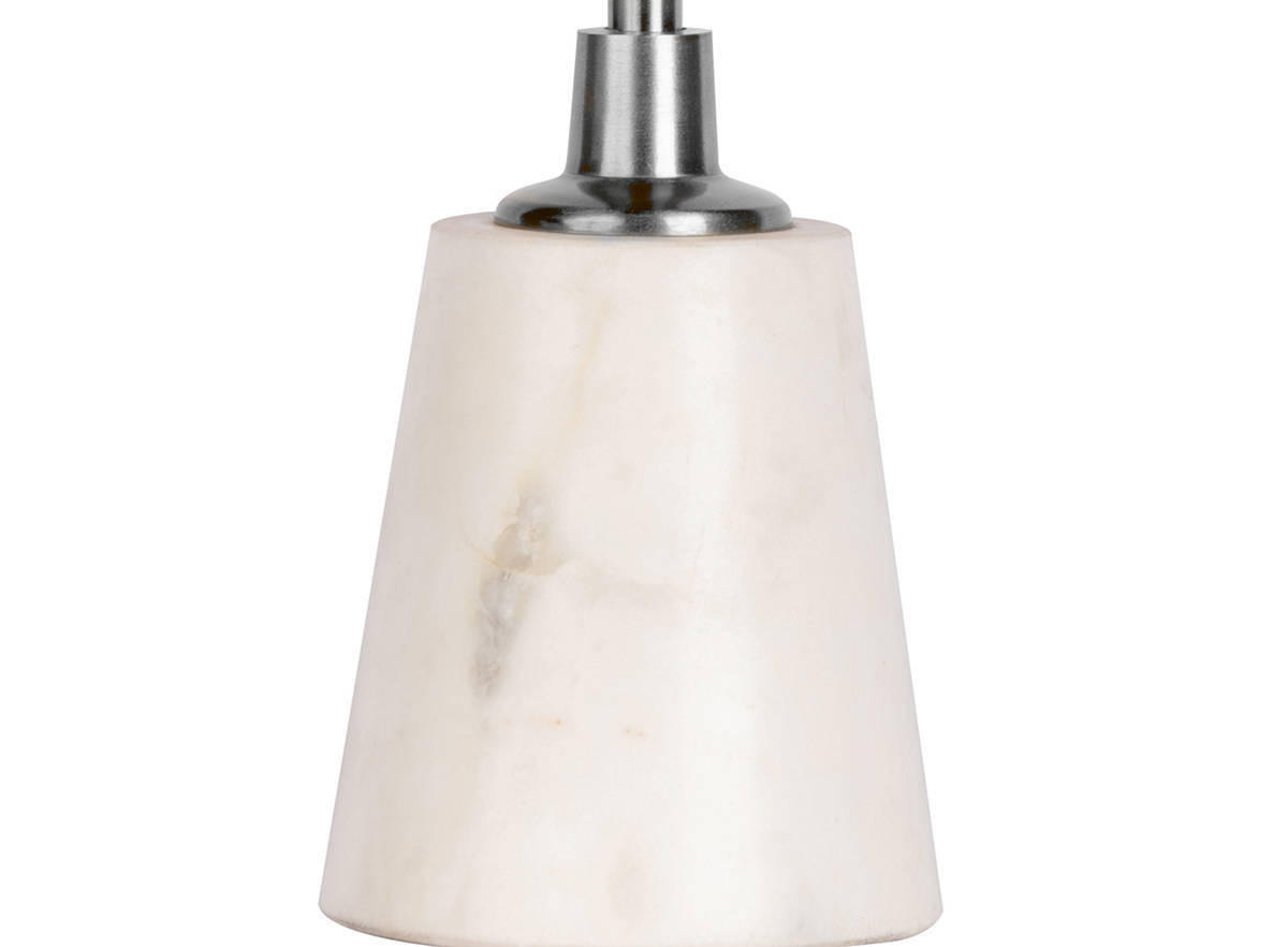 KERZENHALTER - Silberfarben/Weiß, Trend, Stein/Metall (10/22/10cm) - Kayoom