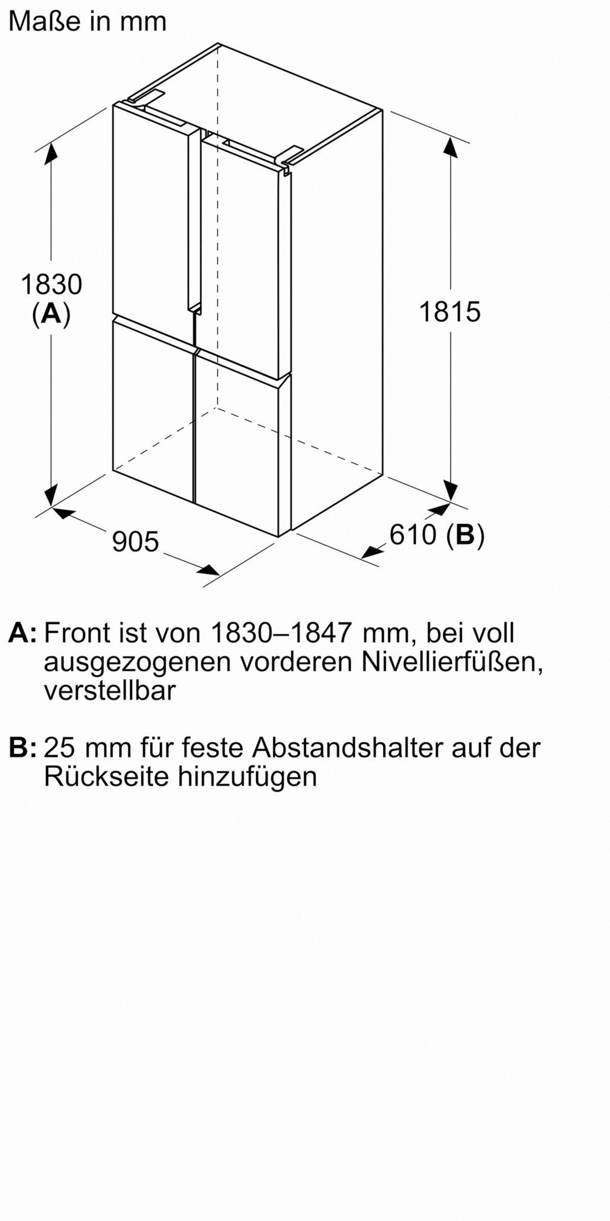 MULTI-DOOR 91/183/73,1 cm KF96NAXEA  - Schwarz, Basics, Metall (91/183/73,1cm) - Siemens