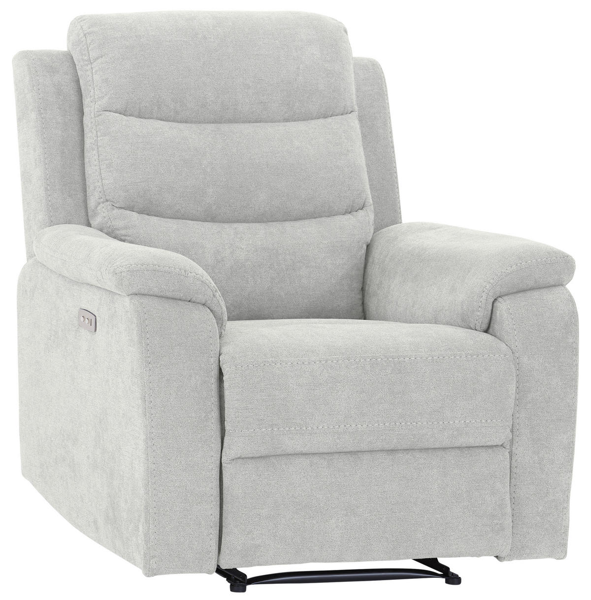 RELAXSESSEL Webstoff    - Hellgrau/Schwarz, KONVENTIONELL, Kunststoff/Textil (92/102/93cm) - P & B