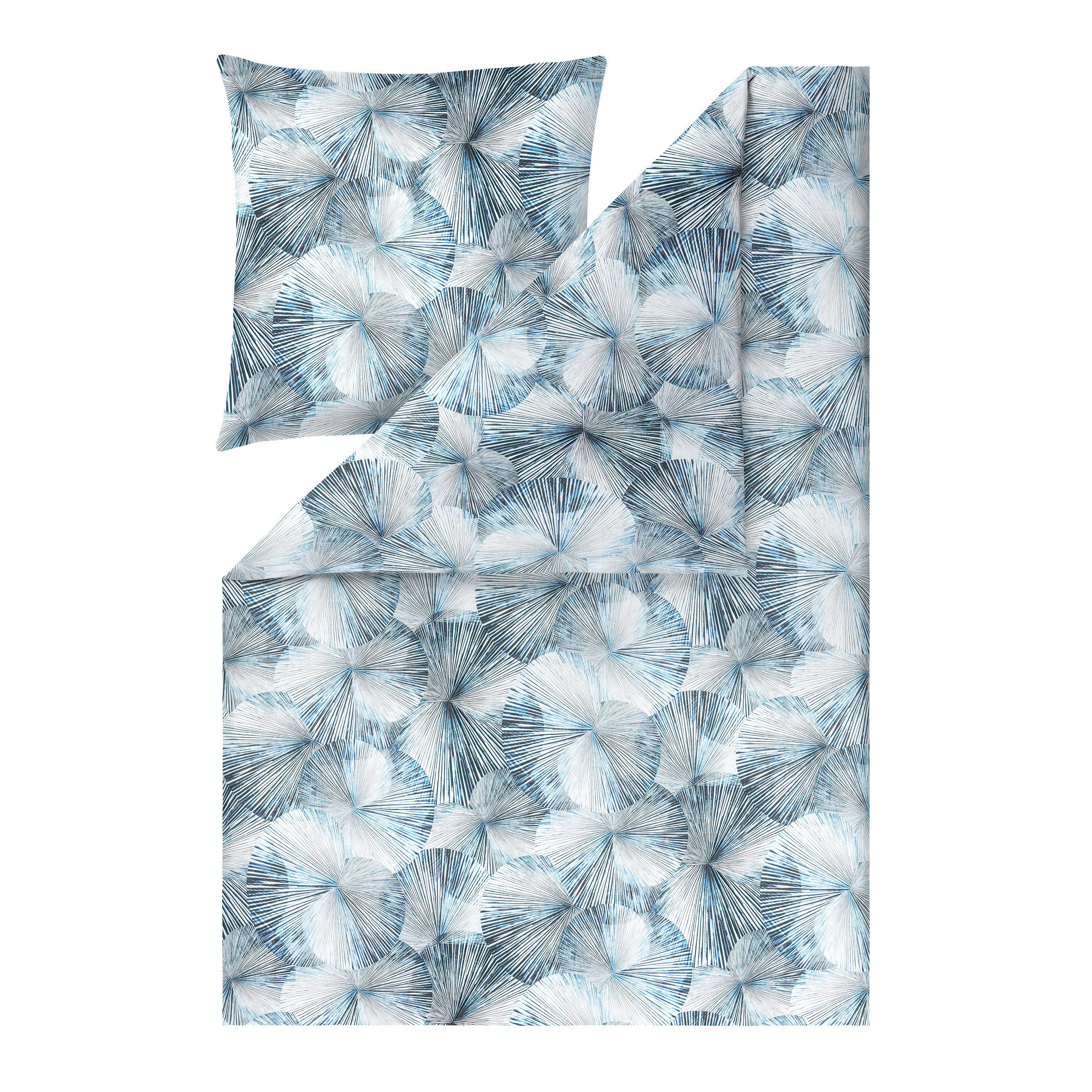 BETTWÄSCHE Natürlich Estella 155/220 cm  - Blau, Design, Textil (155/220cm) - Estella