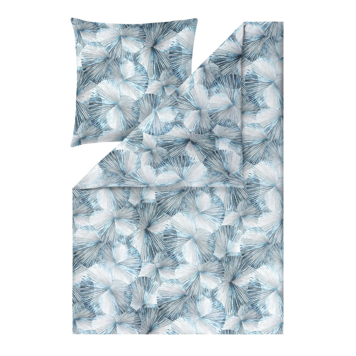 BETTWÄSCHE Natürlich Estella 155/220 cm  - Blau, Design, Textil (155/220cm) - Estella