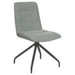 STUHL  Stoffauswahl, Sitzfläche 180° drehbar Webstoff  - Schwarz/Grau, Design, Textil/Metall (50/90/63cm) - Carryhome